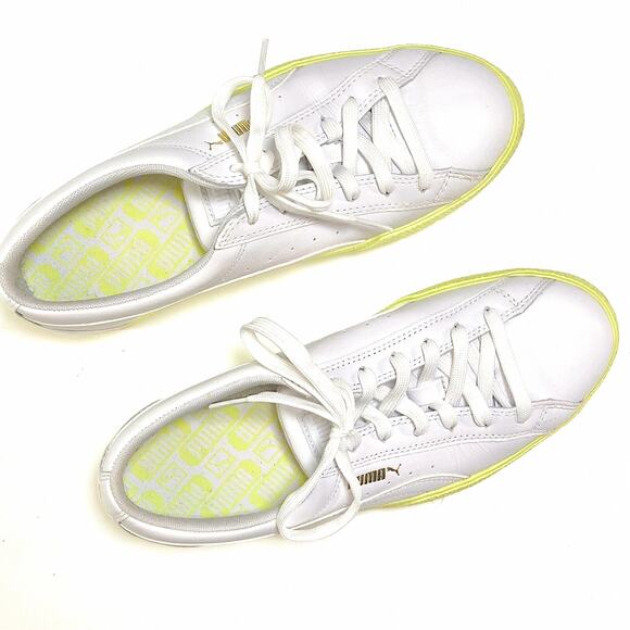 PUMA Women’s Sneakers Colorpop Sporty Athleisure Streetwear White Lime Size 9 - Picture 4 of 7